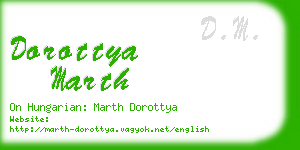 dorottya marth business card